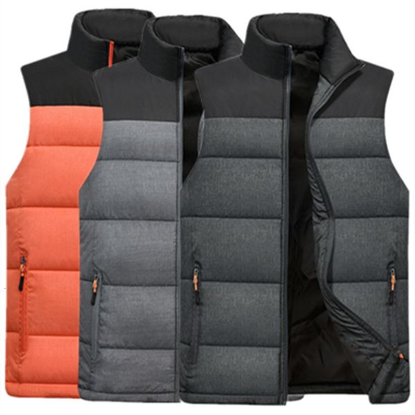 

2021 new mens jackets sleeveless winter men's warm vest homme casual thicken waistcoat chalecos para 39lr, Black;white