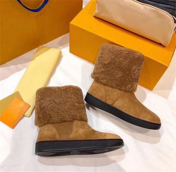 

womens snowdrop flat ankle boots triple black white brown suede women fashion platform boots lady winter snow martin boot outdoor casual