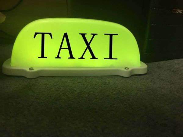 Diy led sinal de táxi táxi telhado superior do carro luz super brilhante sinal táxi motorista de carro táxi telhado luz superior mudança de cor remota bateria recarregável