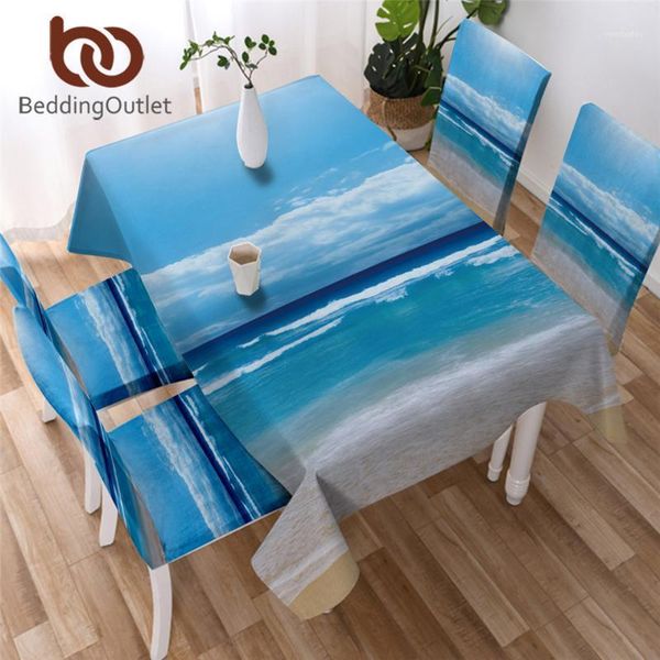 

beddingoutlet beach ocean dining tablecloth waterproof table cloth for rectangular table home decor cover 3d wholesale1
