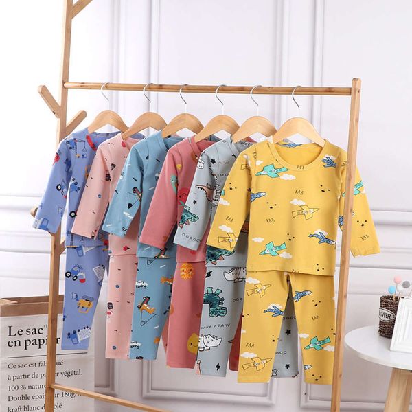 

set new children's trousers autumn and lycra baby underwear cotton household cloth girls' pajamas korean version, Blue;red