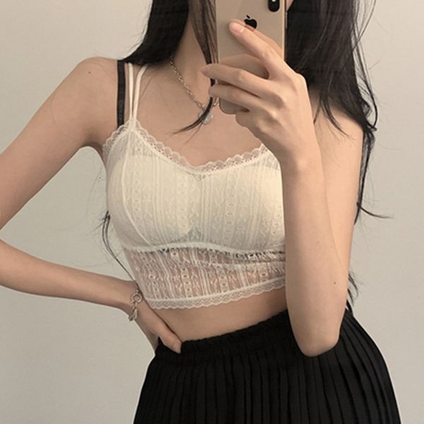 

2021 New 2-color sexy women top income for ladies vest women's clothes with bra (c1560 C9CA, White