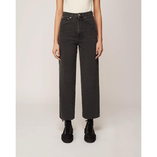 

high waist women's jeans straight zipper denim ankle-length pants female autumn new trousers, Blue