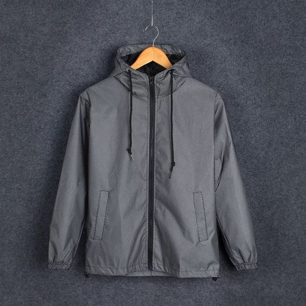 

autumn men's glow-up trench coat slim fit teenage sports casual blazer mesh reflective jacket, Black;brown