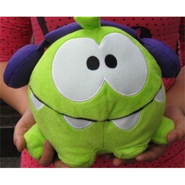 

1pc 20cm game cartoon cut the rope om nom green frog stuffed animal plush toys kids toys children collection gift y200703
