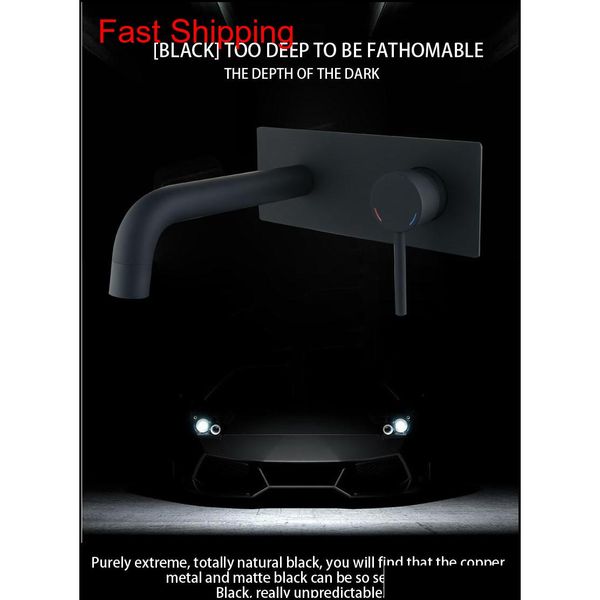 

c&c matte frosted black sink faucet and cold water wall mount basin mixer faucet baking varnish s qylgyk dh_seller2010