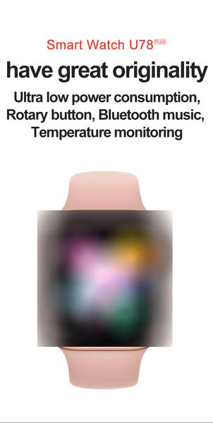 

u78 plus smart watch series 5 44 мм bluetooth call music player smartwatch siri voice control спорт спящий браслет для android ios