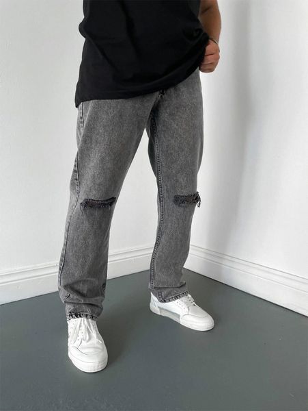 

men ripped slant pocket jeans x9bi#, Blue