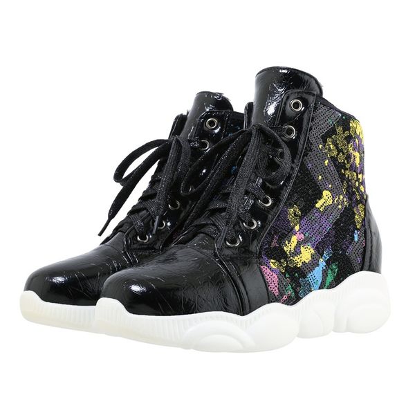 

2021 mark snowboots ankle woman shoes thick heels party boots 43 5vuj, Black