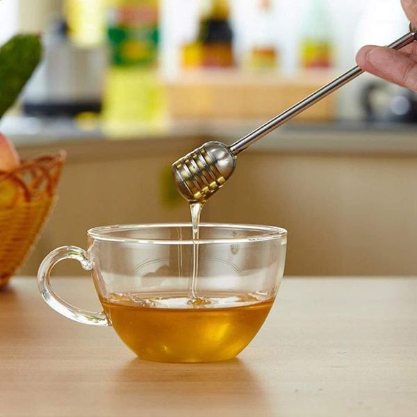 

spoons stainless steel honey dipper sticks long handle stir bar mixing swizzle stick for coffee accessories1