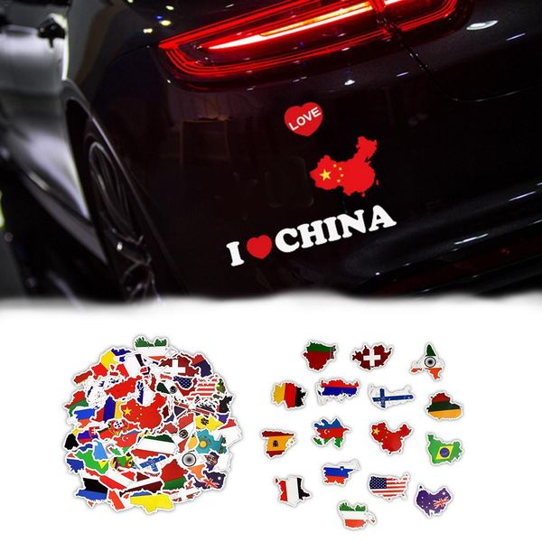 

50 pcs national flags stickers toys for children countries map travel sticker to diy scrapbooking suitcase lapcar decor sqcikf pingtoy