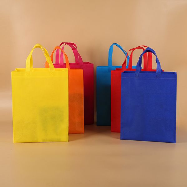 

colorful non-woven fabric foldable reusable eco-friendly folding bag shopping new ladies storage bags