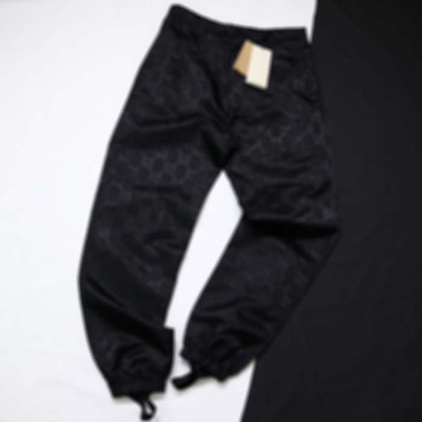 

20ss france latest spring summer fashion italy pant jacquard nylon men women casual cotton baseball triangle pants gray 08, Black