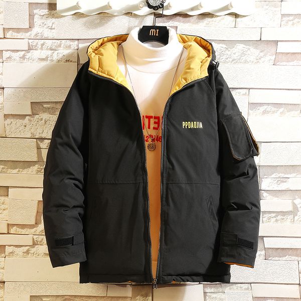 

thick down & parka coat oversize 5xl 2020 brand keep warm winter men's black padded jacket