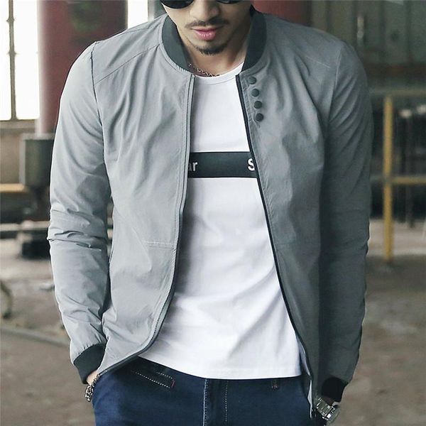 

men's jackets men fashion casual jacket warm winter baseball coat slim outwear overcoat, Black;brown