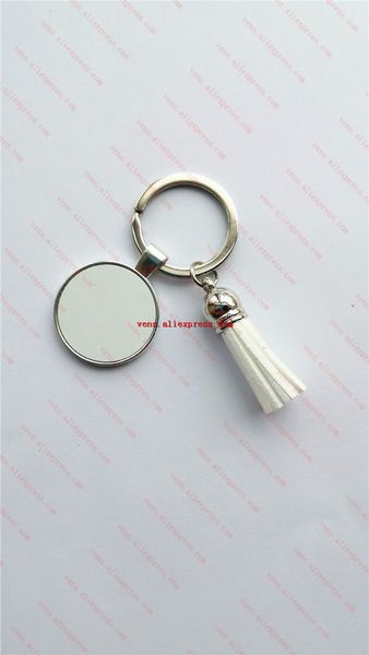 

factorycmeykey new arrival fashion sublimation short tassels keychains ring heart transfer printing consumables 8 colour, Silver