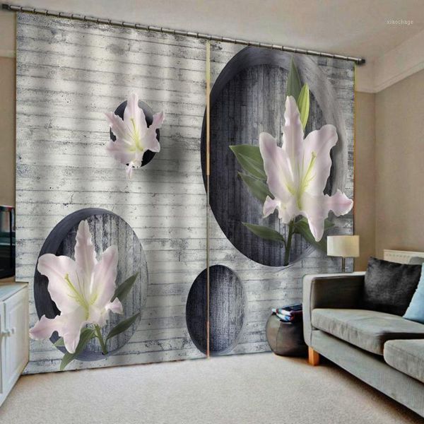 

curtain & drapes stereoscopic curtains pink flower 3d blackout living room bedroom el window1