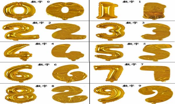 

16 32inch number foil balloon rose gold silver blue discolor digital globos birthday party decoration baby shower supplies globo wmtxao