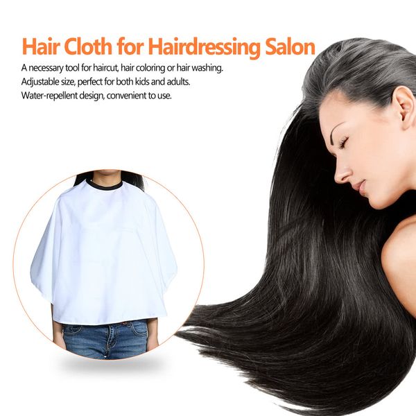 Hairdressing Salon Avental Hair pano para barbearia resistente a água Cabelo de corte de xampu branco pano