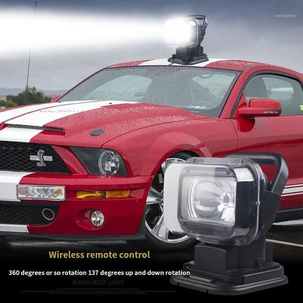 

portable lanterns remote control 220w car roof light self-driving night lighting 160w external 12v 100w hid searchlight1