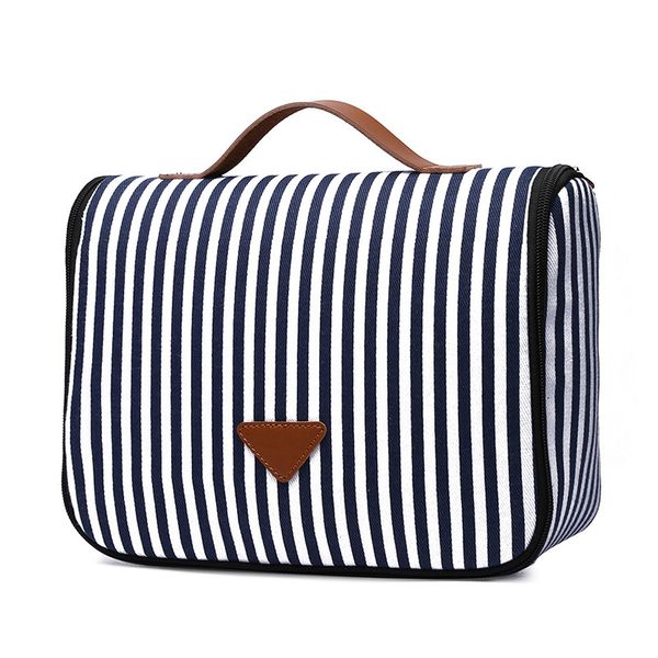 

stripe cosmetic proof dtwo two-tier women's travel organizer make-up body-storage bags at home personal washing bag y6wm