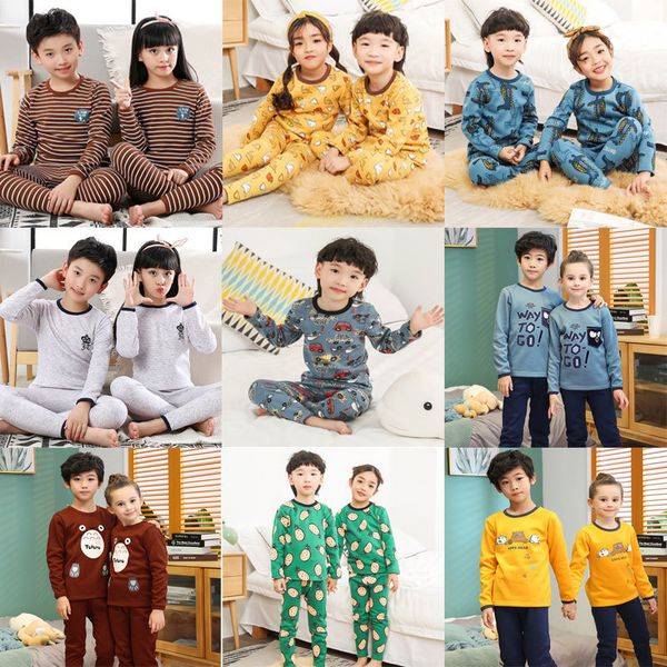 

girls pajamas for children pyjamas kids boys christmas pijama sleepwear baby boy clothes cotton animal nightwear outfit 201104, Blue;red
