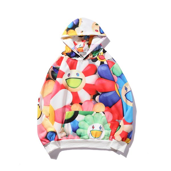 

winter sunflower new flower print hoodie sweatshirt 9r8t, Black