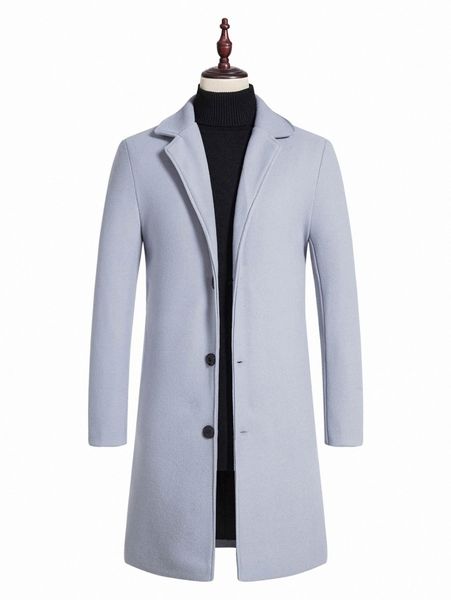 

men lapel neck single breasted overcoat s8yr#, Black;brown