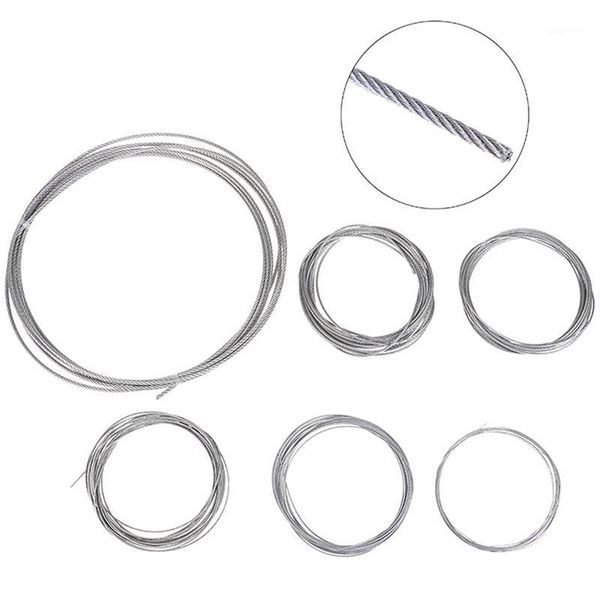 

new new 304 stainless steel soft wire rope 5m soft fishing lifting cable clothesline 7*7 structure diameter 0.5mm-3.0mm1