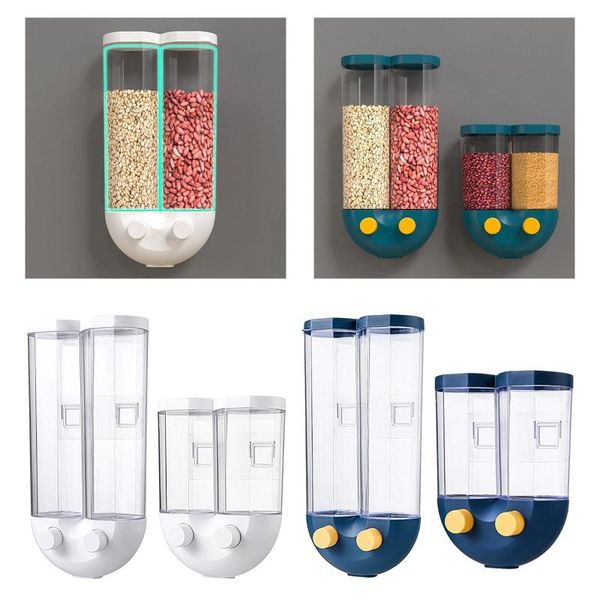 

storage bottles & jars kitchen container cereal dispenser wall mounted grain