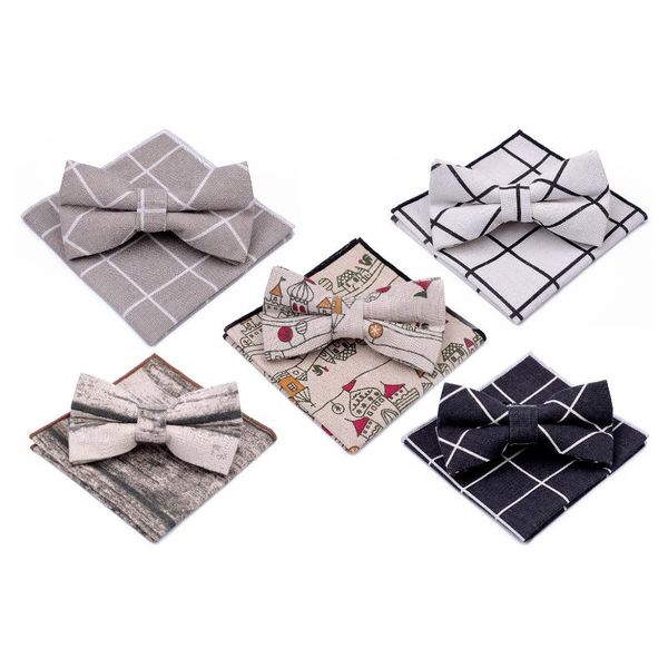 

2020 plaid printed бабочек для мужчин bowtie handkercheif для женщин свадьба bowties платок gravatá персонализированного логотипа, Blue;purple