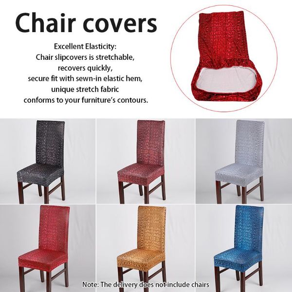 

chair covers 4pcs el banquet cover home crocodile pattern washable wedding decoration living room stretch removable protective