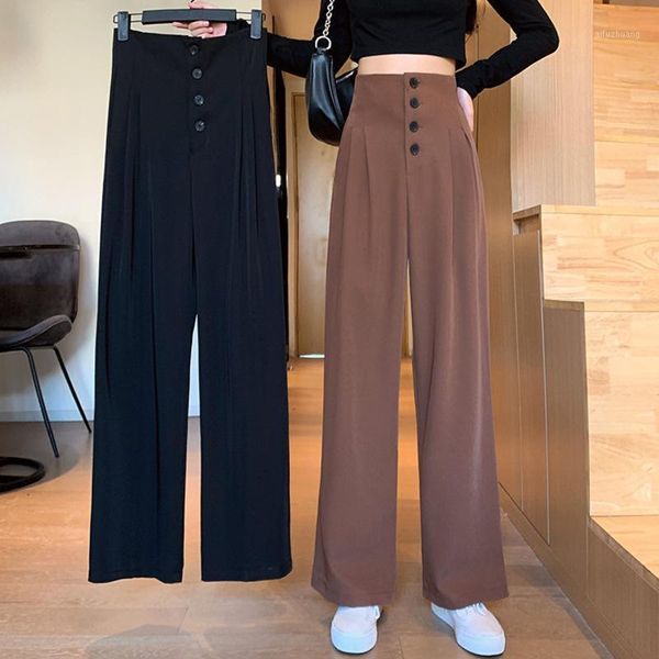 

pants female high-waisted drape 2020 autumn new style harajuku wind versatile solid color loose pants, casual pants trousers1, White