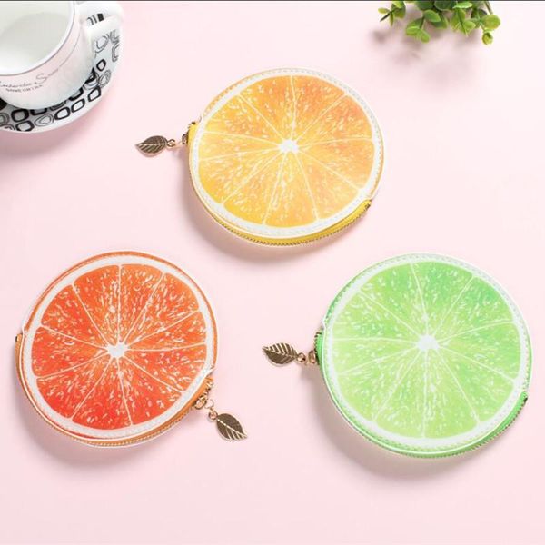 

storage bags coin purse cute creative simulated fruit pu peel zero wallet