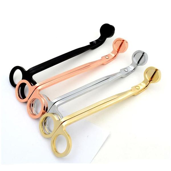 

stainless steel snuffers candle wick trimmer rose gold candle scissors cutter candle wick trimmer oil lamp trim sciss jllfyh home003
