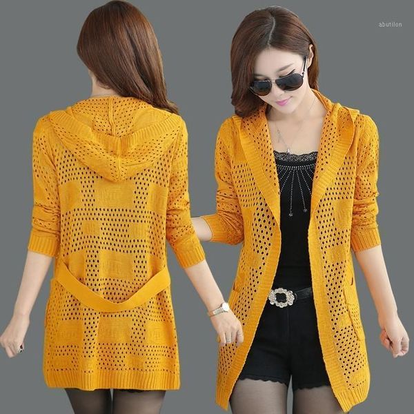 

women's knits & tees summer thin women sweater cardigan loose long kimono knitted coat hollow out female plus size 3xl rh3601, White