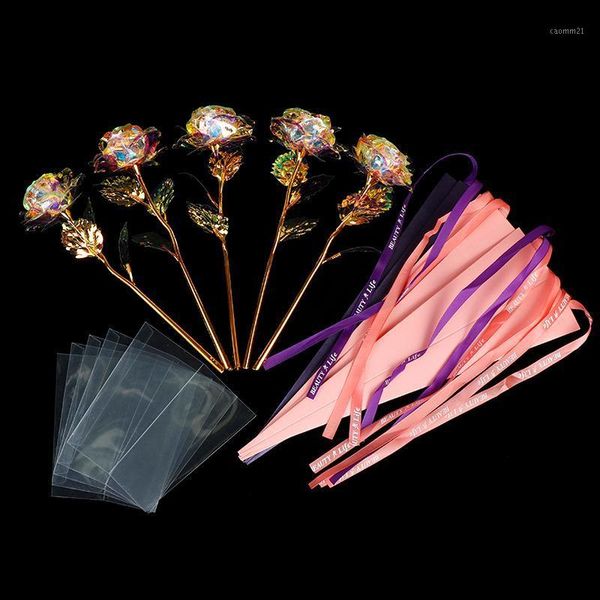 

wedding decor 24k foil plated rose gold rose lasts forever love lover valentine's day creative gift drop shipping1