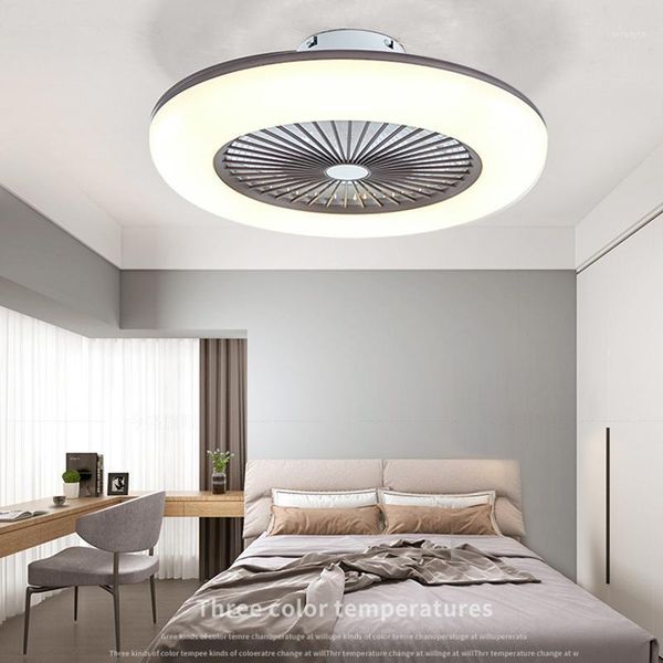 

electric fans simple modern intelligent ceiling fan lamp bedroom living room bluetooth remote control inverter household children light1