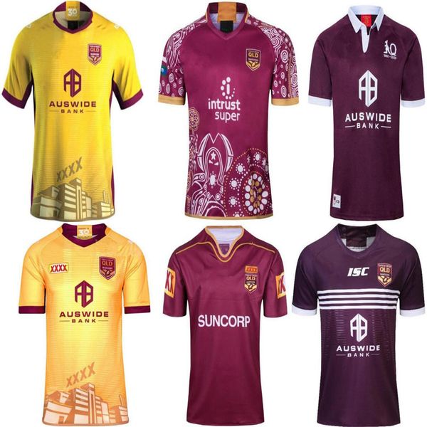 

2020 2021 queensland marues state of origin size s-m--xl-xxl-3xl-4xl-5xl olive football shirt, Black;yellow