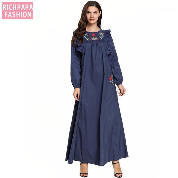 

ethnic clothing vestido embroidery abaya muslim dress kaftan pakistani arabic hijab elbise caftan morrocan islamic dresses robe musulmane lo, Red