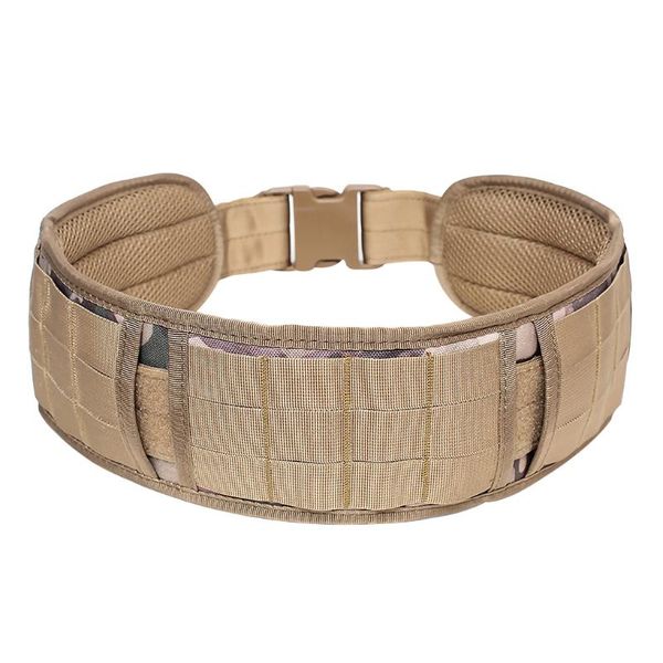 

tactical molle belt outdoor hunting camouflage multi-purpose tactical waistband pistol hunting equipment, Black;gray