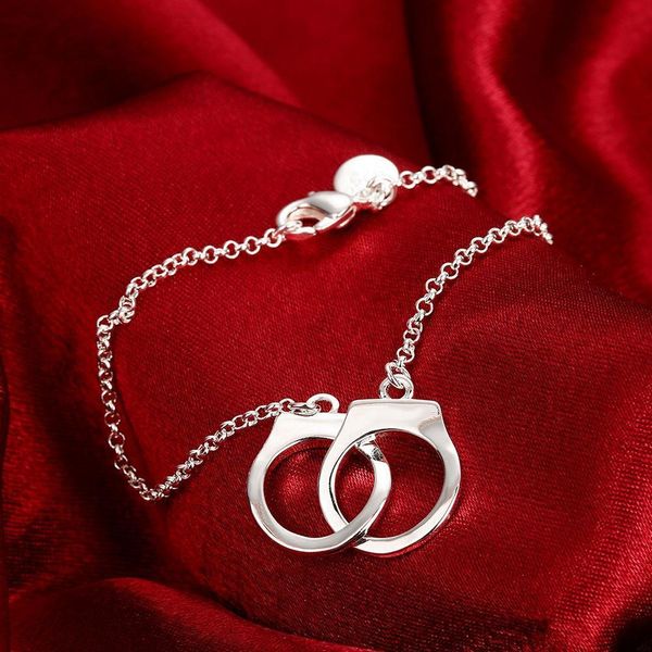 

new silver color jewelry fashion valentine's day gift creative european style charm handcuffs bracelets bkh006 h bbyqfz, Black