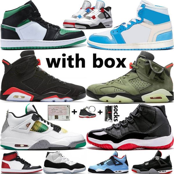 

с коробкой jumpman 1s 1 баскетбольная обувь 4 4s travis scotts 6 6s concord 45 croced 11 11s мужчины женские кроссовки 13