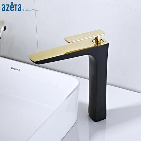 

azeta black basin faucet bathroom single handle basin mixer tap deck mounted wash tap bathroom sink mixer at4206hbg1