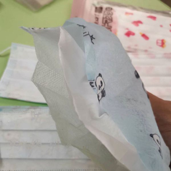 

cartoon colorful ply kids 3 children protective mouth pm2.5 haze dustproof disposable face mask nice package