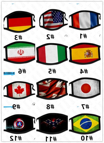 

factoryqx9tprinted masks flag cartoon national face american 3d washable ultraviolet-proof dustproof cycling mouth-muffle ad