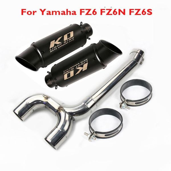 

motorcycle exhaust system slip on fz6 fz6n fz6s muffler pipe tips connection link for fz6n1