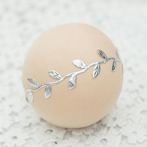

limited edition leaf hair band europe and america sell golden silver colour leaf baby headwear newborn pgrapy props wmtnum, Slivery;white