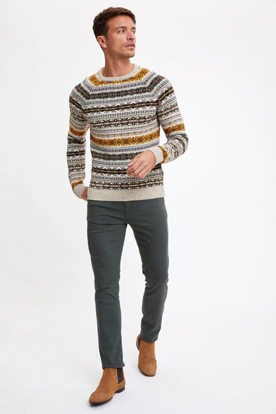 

defacto slim fit gabardin pantolon-s3636az20au, Black