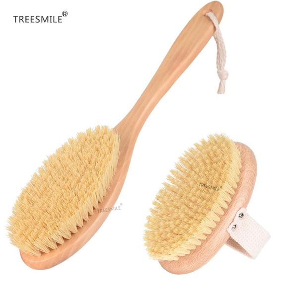 

treesmile натуральный сизаль exfoliating dry brush деревянные массаж тела кисть растительных волокон кактуса массаж кисти d30 sqcrzd bbgargd